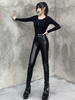 Schwarze Gothic Hose Gothic Leder Retro Hose