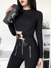 Schwarze Gothic Tops Ketten Gothic Chain Damen Tops