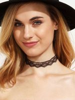 Schwarze gotische Hochzeitshalsketten Schwarze Hochzeitshalskette