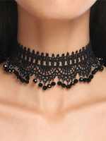 Schwarze gotische Hochzeitshalsketten Schwarze Hochzeitshalskette