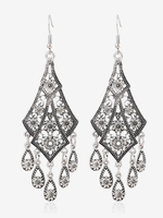 Schwarze gotische Hochzeitsohrringe Metall durchbohrter Hochzeitsschmuck