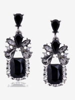 Schwarze gotische Hochzeitsohrringe Unisex Metall durchbohrter Brautschmuck