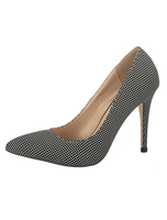 Schwarze High Heels 2021 Damen Spitzschuh Polka Dot Slip On Pumps Vintage Schuhe