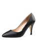 Schwarze High Heels Frauen Pointed Toe Stiletto Absatz Slip On Pumps