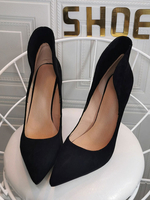 Schwarze High Heels mit spitzen Zehen und Plus Size Sexy Stiletto Heels für Damen