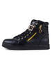 Schwarze High-Top-Turnschuhe für Herren mit Schnalle