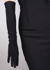 Schwarze Hochzeit Handschuhe ellbogenlangen langen Handschuh Vintage-Stil Cashmere Fingerspitzen Winterhandschuhe für die Braut