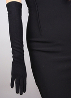 Schwarze Hochzeit Handschuhe ellbogenlangen langen Handschuh Vintage-Stil Cashmere Fingerspitzen Winterhandschuhe für die Braut
