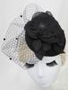Schwarze Hochzeit Hüte Tüll Abend Blumenhüte