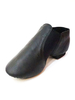 Schwarze Jazzschuhe Schweinsleder-runde Zehe-elastisches Detail Beleg auf Tanzschuhen für Frauen