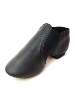 Schwarze Jazzschuhe Schweinsleder-runde Zehe-elastisches Detail Beleg auf Tanzschuhen für Frauen