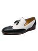Schwarze Loafer-Schuhe für Männer Beliebte PU-Leder-Farbblock-Slip-On-Schuhe