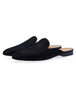 Schwarze Loafer Schuhe Herren Slip On Sliders Flache Schuhe