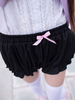 Schwarze Lolita Bloomers Bögen Baumwolle Lolita Shorts für Frauen