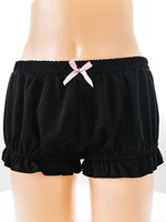 Schwarze Lolita Bloomers Harajuku Kawaii elastische Rüsche Bogen süße Lolita Hose