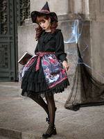 Schwarze Lolita Blusen Langarm Polyester Sweet Top Lolita Shirt