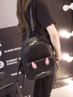 Schwarze Lolita Rucksack Hase Ohr PU Casual Lolita Tasche