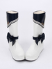 Schwarze Lolita Schuhe Runde Spitze Bow Lolita Regenstiefel für Frauen