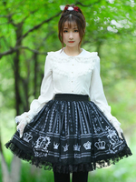 Schwarze Lolita SK Spitze Lolita Röcke