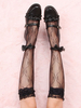 Schwarze Lolita Socken Spitzen Rüschen Strumpfhosen Polyester Lolita Zubehör