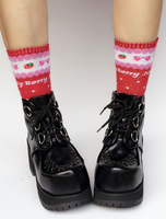 Schwarze Lolita Stiefel Plattform klobige Ferse Diamond Point Toe Lace Up Lolita kurze Stiefel