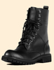 Schwarze Runde Zehe Winterstiefel PU Martin Stiefel für Männer