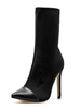 Schwarze Socke Stiefel Frauen Spitz High Heel Stretch Booties Ankle Boots