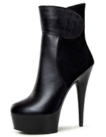 Schwarze Stiefel Himmel hohen Plattform Heels für Frauen
