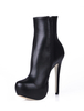 Schwarze Stiefeletten2021 mit Spike Heels und Plateaus