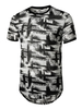 Schwarze T-Shirts drucken kurze Ärmel Tee Sommer Tops