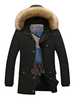 Schwarzer Daunenjacken & Parkas 2021 für Herren Mantel Kunstpelz Hoodie Jacke Herren Gefüttert Abnehmbare Overzied Wintermantel