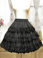 Schwarzer Lolita Petticoats Lace 3 Layer Lolita Unterrock