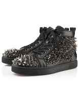 Schwarzer Turnschuhe & SkaterSchuhe 2021 aus Lackleder mit Zierspikes