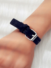 Schwarzes Gürtel Armband Frau Leder Armbänder