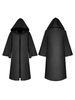 Schwarzes Kap Umhang Zauberer Hexe Kap Mittelalterliches Poncho Cape Polyester Halloween Kostümzubehör