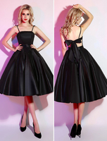 Schwarzes Minikleid aus Taft Milanoo