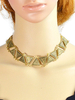 Süße Halskette für Damen Choker in Golden für Kreuzfahrt in dreieckiger Form im schicken & modischen Style Metall für Damen