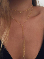 Süße Halskette für Damen Metall mit Metallic-Deko im schicken & modischen Style Halskette für Damen