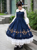 Süße Lace gedruckt Schaltflächen synthetische Lolita Jumper Skirt