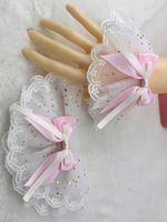 Süße Lolita Accessoires Hellblau Rüschen Schleifen Ärmelschoner Sonstiges