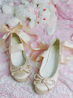 Süße Lolita Ballettschuhe Schleife Riemchen Krawatte Lolita Pumps