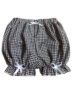 Süße Lolita Bloomers zweifarbige Plaids Bögen Baumwolle Lolita Shorts für Frauen