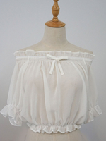 Süße Lolita Bluse Zitrone Planet Rüschen Schleife Chiffon Lolita Top