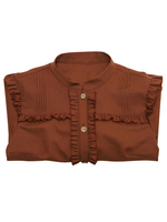 Süße Lolita Blusen Lolita Top Rüschen Langarm Bluse Kaffee Braun Lolita Shirt