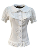 Süße Lolita Blusen Neverland Rüschen Kurzarm Lolita Top Light Aprikose Lolita Shirt