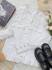 Süße Lolita Blusen Schnüren Langarm Polyester Lolita Top Spitze Weiß Lolita Shirt