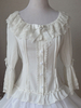 Süße Lolita Chiffon Bluse mittleren Hime Ärmel geschichteten schnüren Besatz