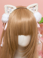 Süße Lolita Haarspange Pom Pom Katze Ohr Lolita Haarschmuck