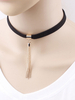 Süße Lolita Halskette gotisch Metall Accessoires mit Farbblock und Fransen für Alltag mit Choker