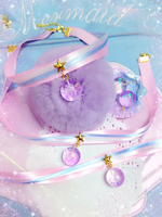 Süße Lolita Halskette mit Farbblock im süßen und hübschen Style Kunstseide Set in Rosa mit Perlen-Applikation Tea party und Armreif&und Choker